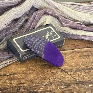 VTG 90s Avon Treasured Colours Statement Barrette Purple Suede Faux Croc NIB 365